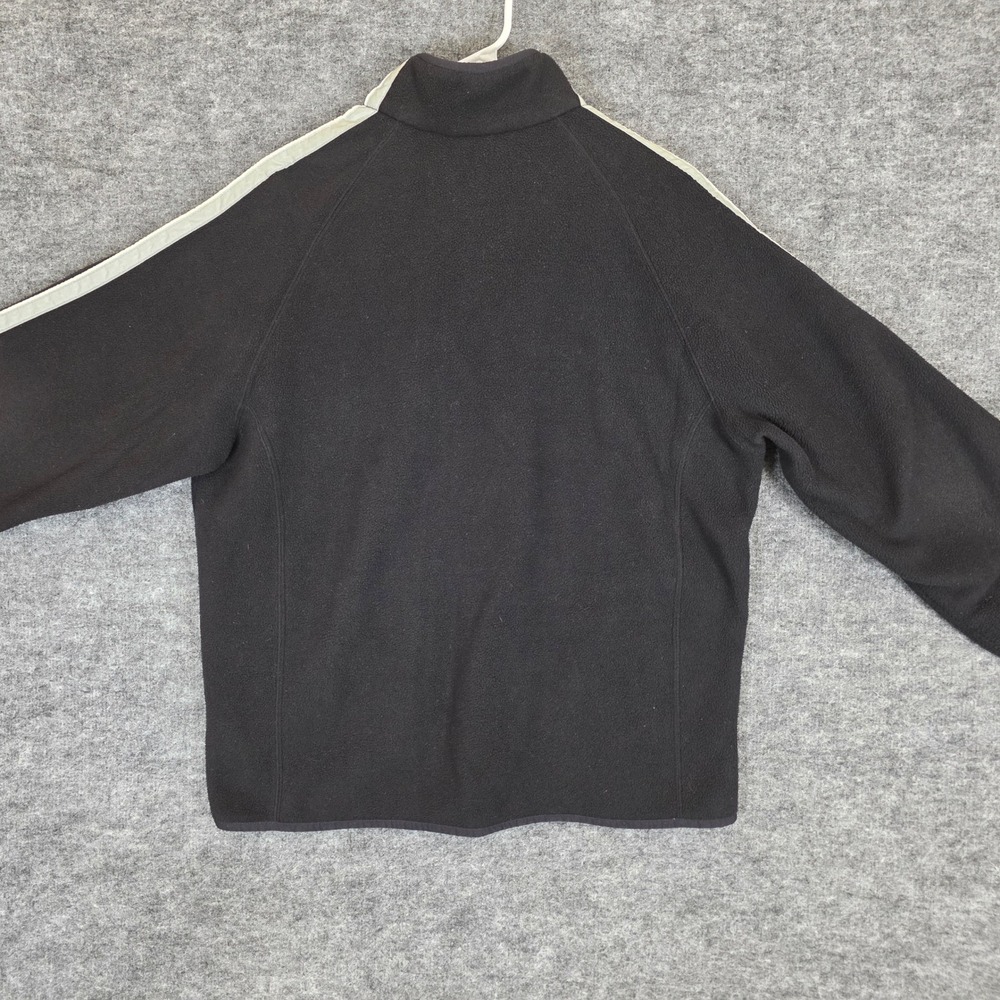 VTG Nike Fleece Jacket Boys Size XL (16-18) Black Full Zip Gray Stripe Athletic